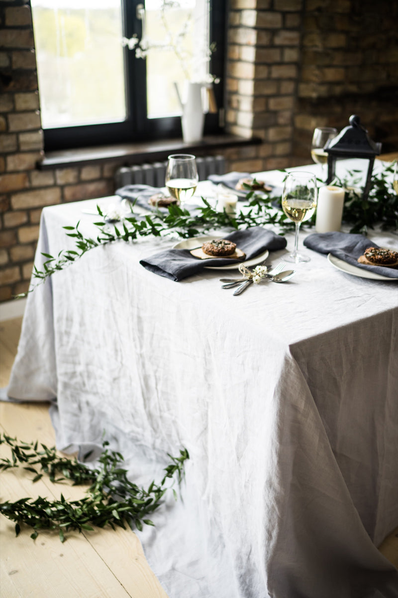 100% Linen Table Napkin Set. Choose Natural, White or Mixed - Set of 4 –  Woven Grey