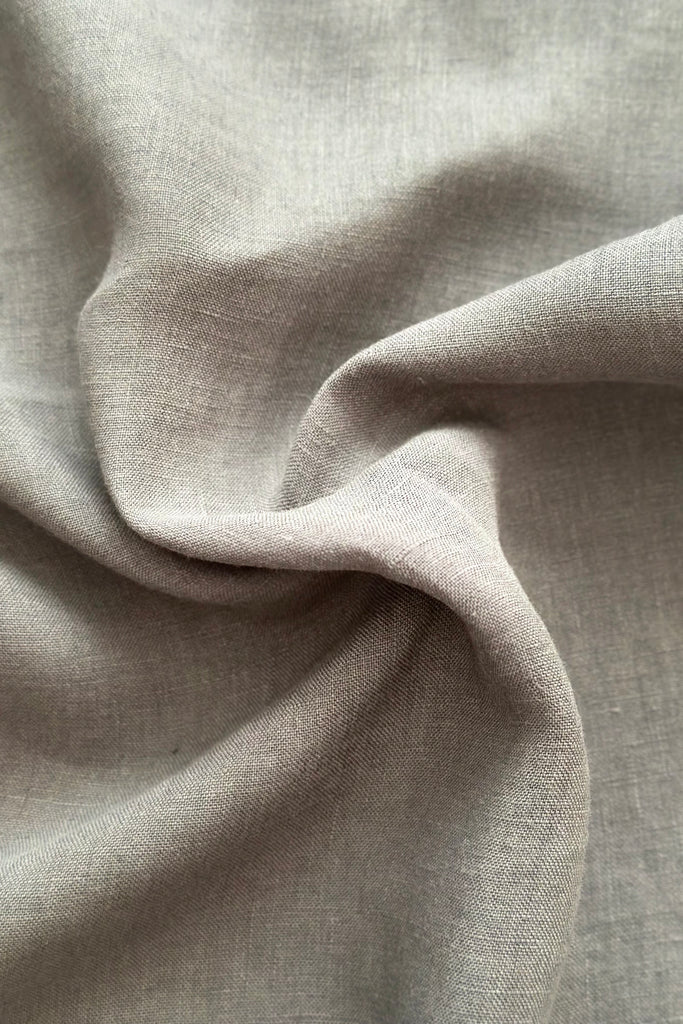 Linen Fabric Stonewashed Organic Natural 01