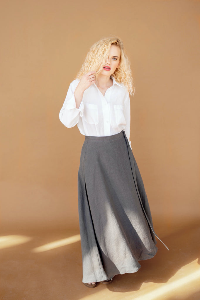 Linen Maxi Skirt | Back 2 Linen – Back2Linen