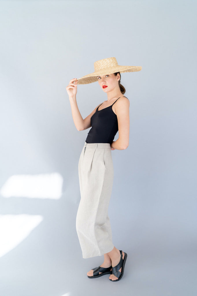 Wide Linen Pants Palazzo Pants Summer Pants Trousers Lucinda Natural